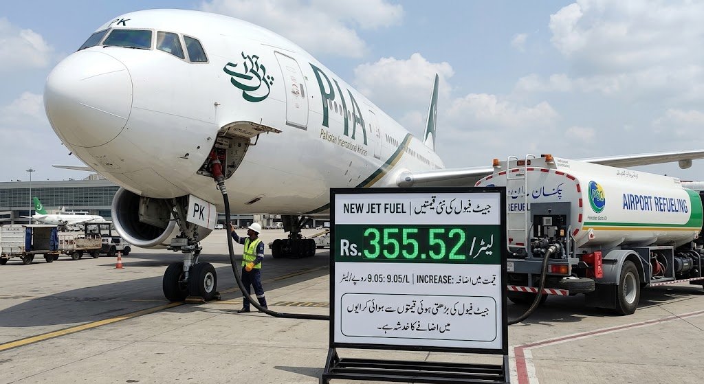 طیارے میں جیٹ فیول بھرا جا رہا ہے - ایوی ایشن فیول کی قیمت میں اضافہ