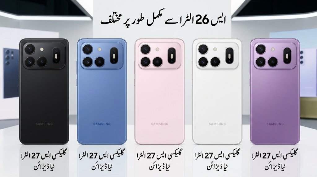 گلیکسی ایس 27 الٹرا کا نیا کیمرہ ڈیزائن اور پانچ رنگ