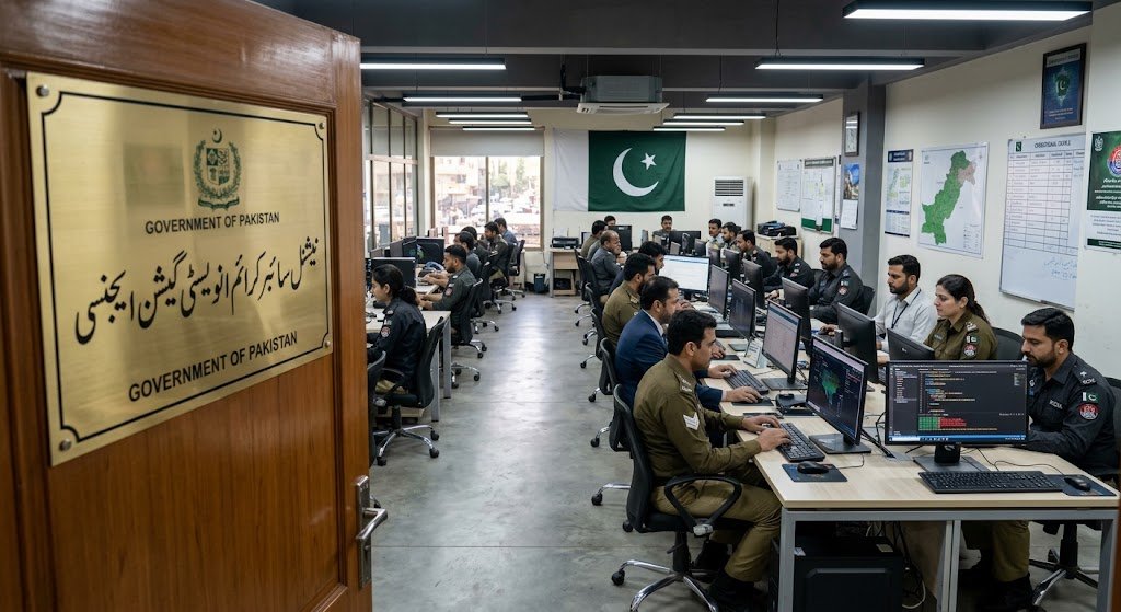 این سی سی آئی اے کا دفتر اور افسران کام کرتے ہوئے